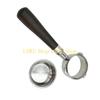 L8RE Bottomless 58mm Coffee Portafilter with Wooden Handle Espresso Machine Accessory