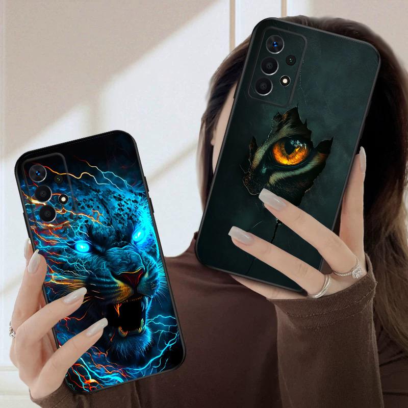 Luminous Lion Head For Samsung A03 Core A 04 05 06 12 14 15 16 22 23 Galaxy A25 26 4G 34 35 52 53 56 71 73 90 5G soft phone case