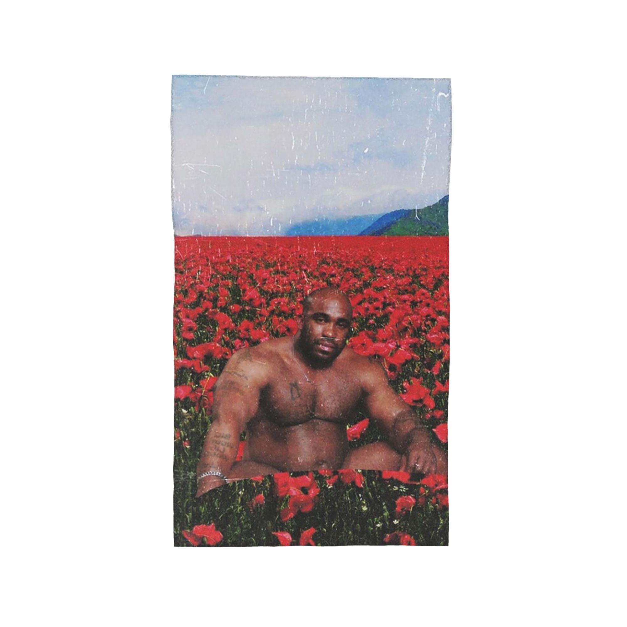 

Barry Wood on a Flower Field Soft Face Towel Quick Dry Pool Bath Cotton Towels Absorbent W30*H60(CM)