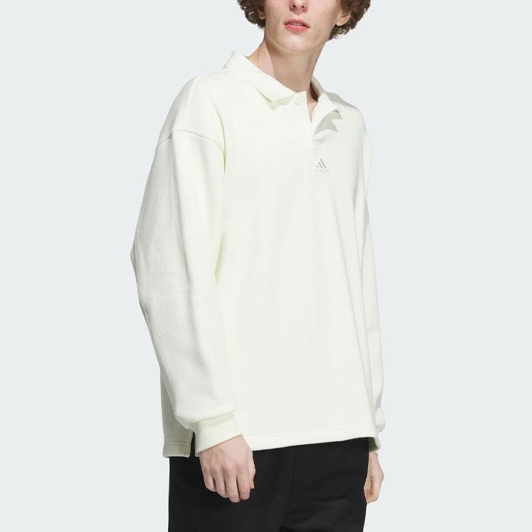 adidas Heavy French Terry Polo Shirt Polo Shirt Unisex Ecru IT3973