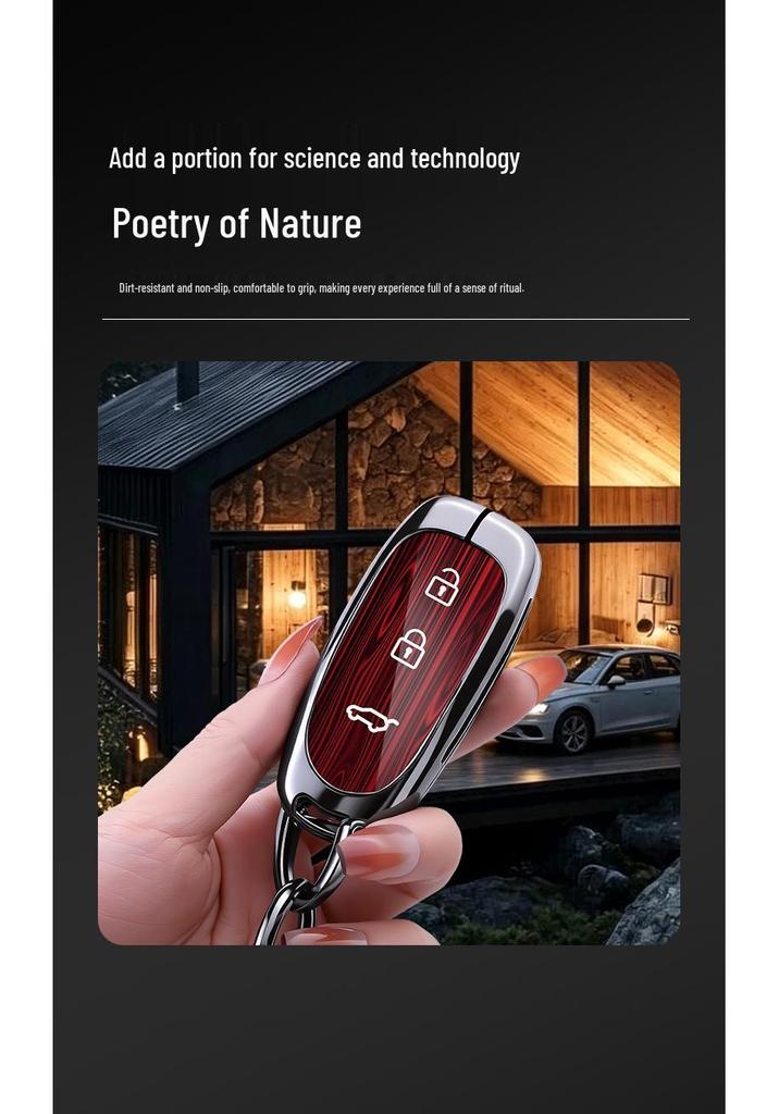 Premium Metal Shell Key Case for Ideal L9/L8/L7MAX - Car-Specific Protection with Buckle