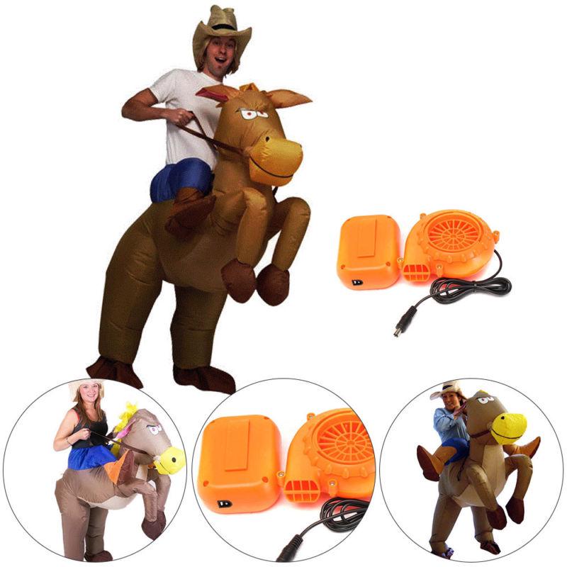 Buy Adult Kids Inflatable Horse Jockey Halloween Costume Fancy Dress