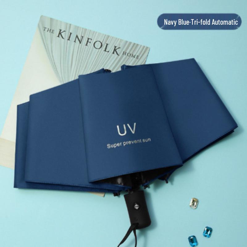 Durable Semi-Automatic UV-Resistant Folding Sun Umbrella for Students