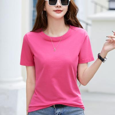 Summer Women's T-shirt Round Neck Short Sleeve Loose Top