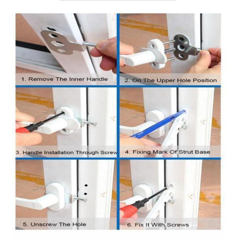Child Safety Lock Stopper Falling Prevention Lock Limiter Care for Baby Child Protection Window Restrictor Adjustable Windowlock