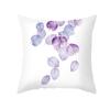 Plant Printed Pillow Pattern White Cushion Cover for Home Living Room Sofa Decoration Polyester