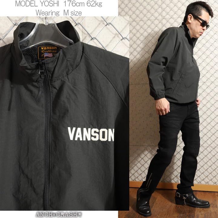 Wing Star Nylon Jacket Embroidery Mesh Lining Olive XL [Banson] NVSZ-2510