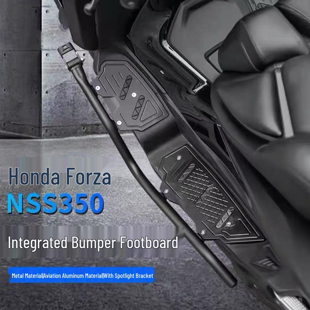 Honda Forza 350 Aluminum Crash Bars & Footpegs NSS350 Anti-Fall Bumper Titanium