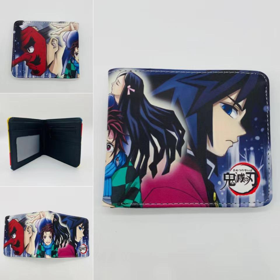 Japan cartoon comics Demon Slayer Short Fold Wallet Cartoon Coin Purse Suitable for Students 0006