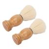 Mini Shaving Brush Synthetic Wooden Handle Soft Men Shaving Brush for Travel Home Use