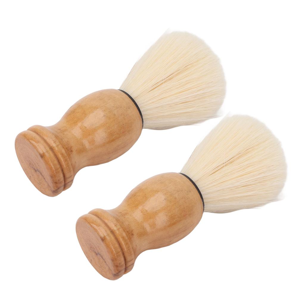 Mini Shaving Brush Synthetic Wooden Handle Soft Men Shaving Brush for Travel Home Use