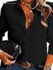 Women's Solid Color Long Sleeve Casual Lapel Shirt - New Spring/Summer Fashion