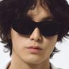Tri-oval sunglasses black