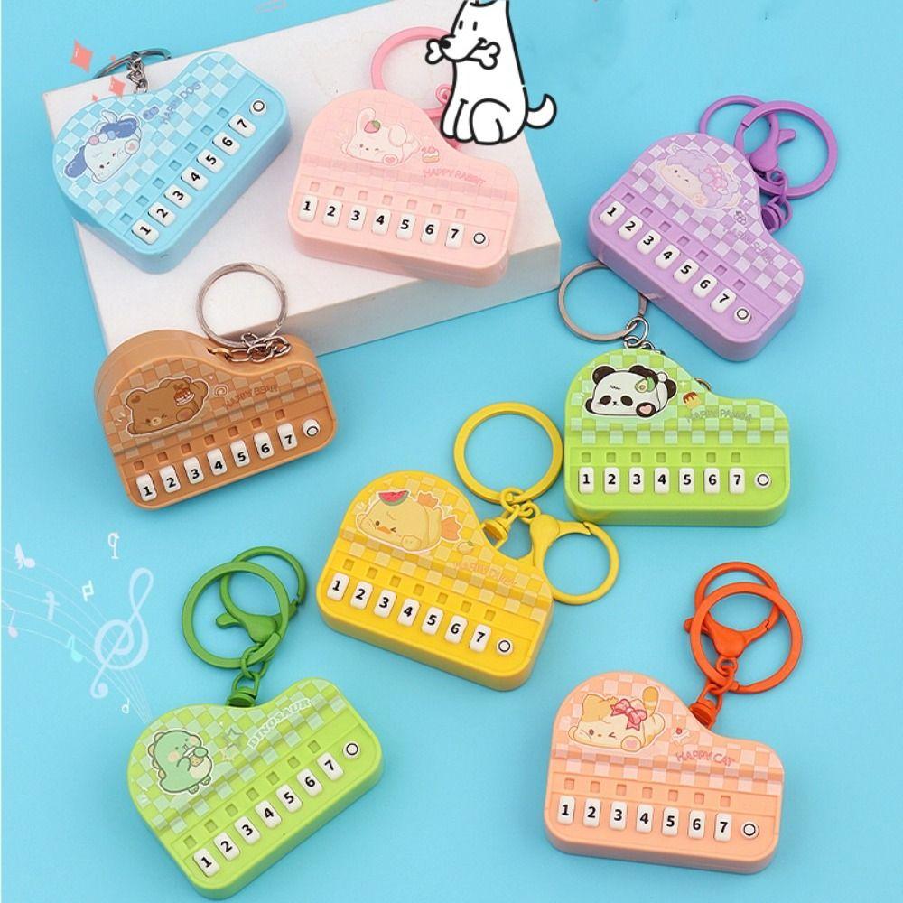 Mini Size Musical Instrument Toy Portable Piano Key Chain Electronic Keyboard Keychain  Children