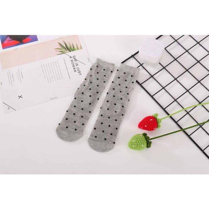 

Женские летние тонкие носки-трубы из сетки в горошек с вырезами и бантом в балетном стиле 1 pair серый