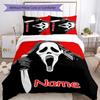 3pcs Custom Name Ghostface Bedding Set Duvet Cover Closure Includes 1 Duvet Cover & 2 Pillowcases for All Seasons Bedroom Decor