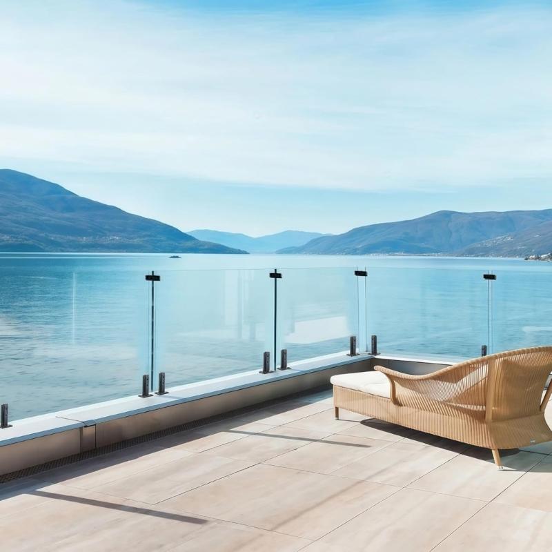 Porta Vetro Piscina Moderna Morsetto per Recinzione Acciaio Inossidabile Staffa Supporto per Vetro Recinzione Ringhiera Scale Piscina