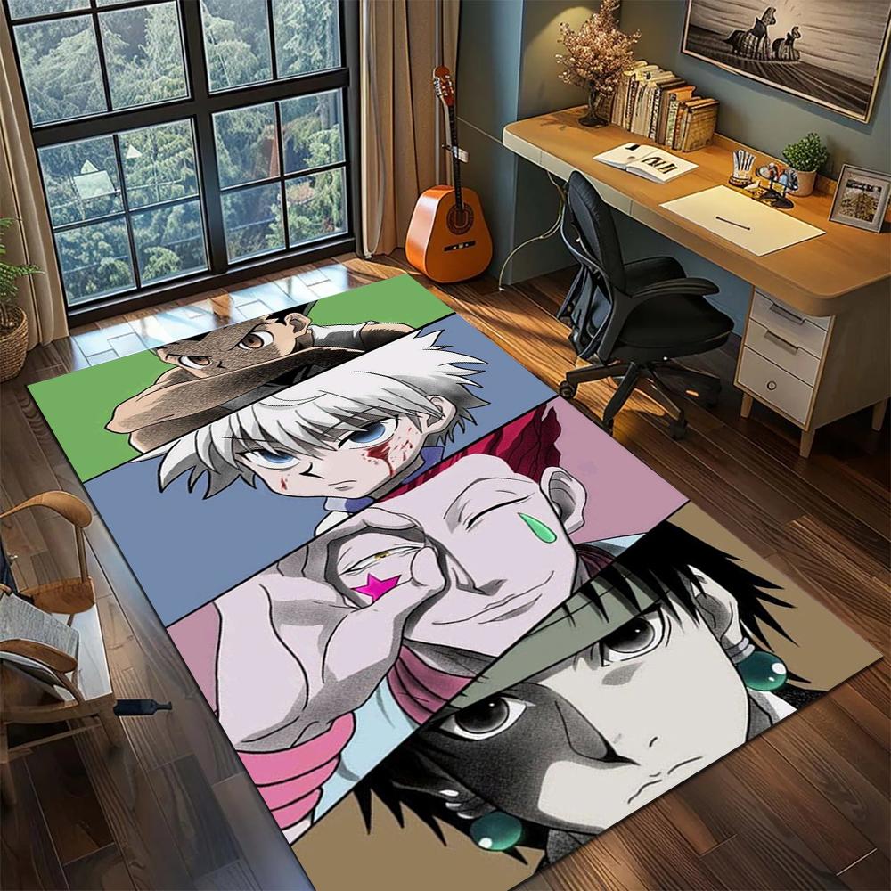 Hunter × Hunter Gamer Room Large Area Rug Carpet Non Slip Washable Floor Mat Printed Home Decor -xia75 60x90cm