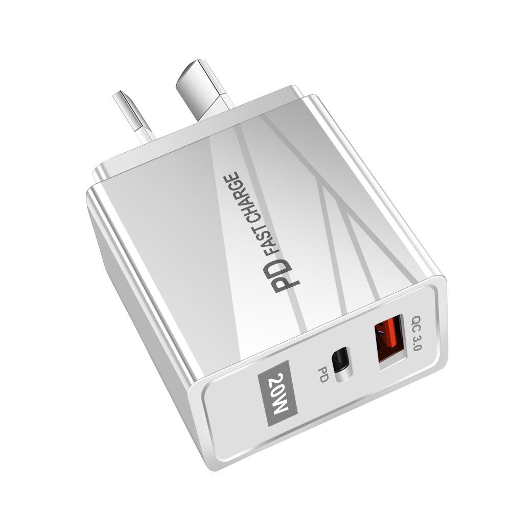 Dual USB Quick Charger - 5V/9V/12V, QC3.0+PD, EU/US Standards