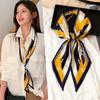 Korean Version of Rabbit Long Silk Scarf Streamer Women's Spring and Autumn New Scarf Double-layer Double-sided Decorative Scarf Handle Tied Bag