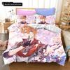 Luxury  New 3D Print Game Genshin Impact Bedding Sets Keqing Xiao Duvet Cover Set Single Full Queen King Size Bed Linen