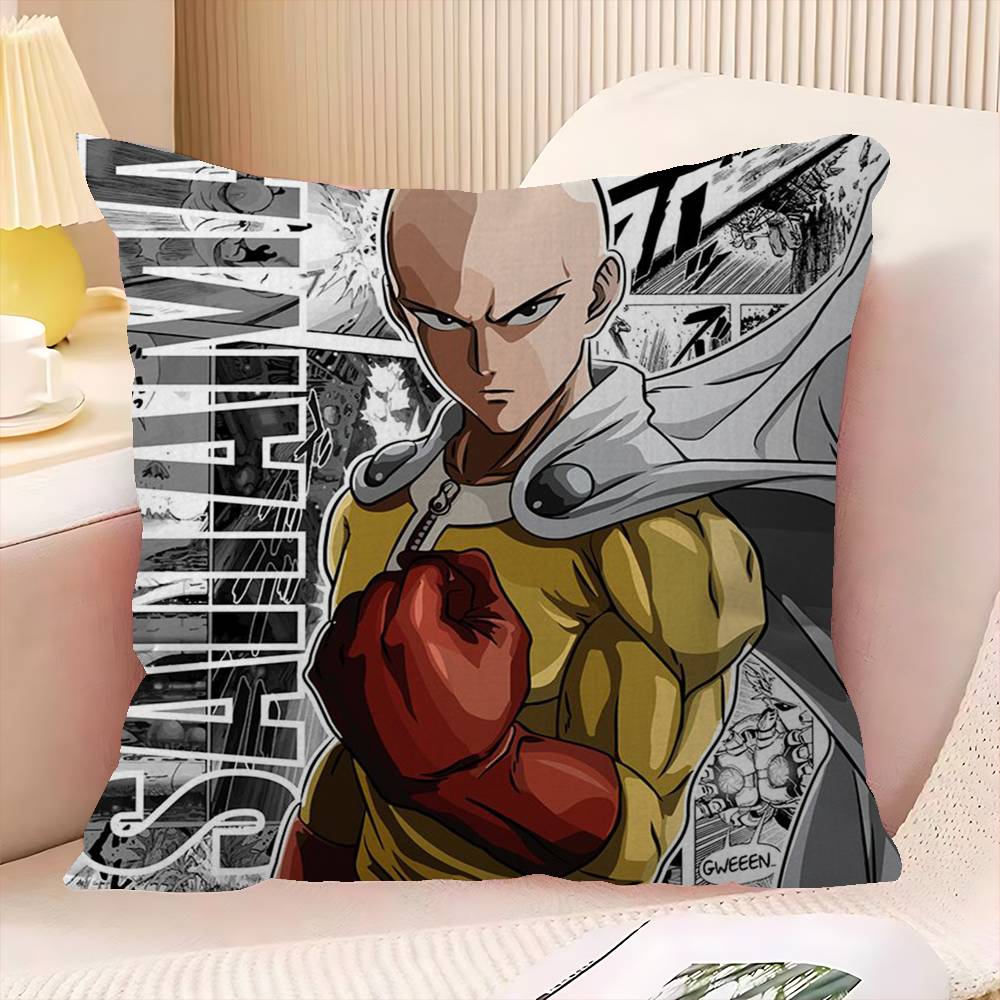 Anime O-One P-Punch Man Personalized Picture Text Home Decorative Pillows Household Gifts 45X45Cm