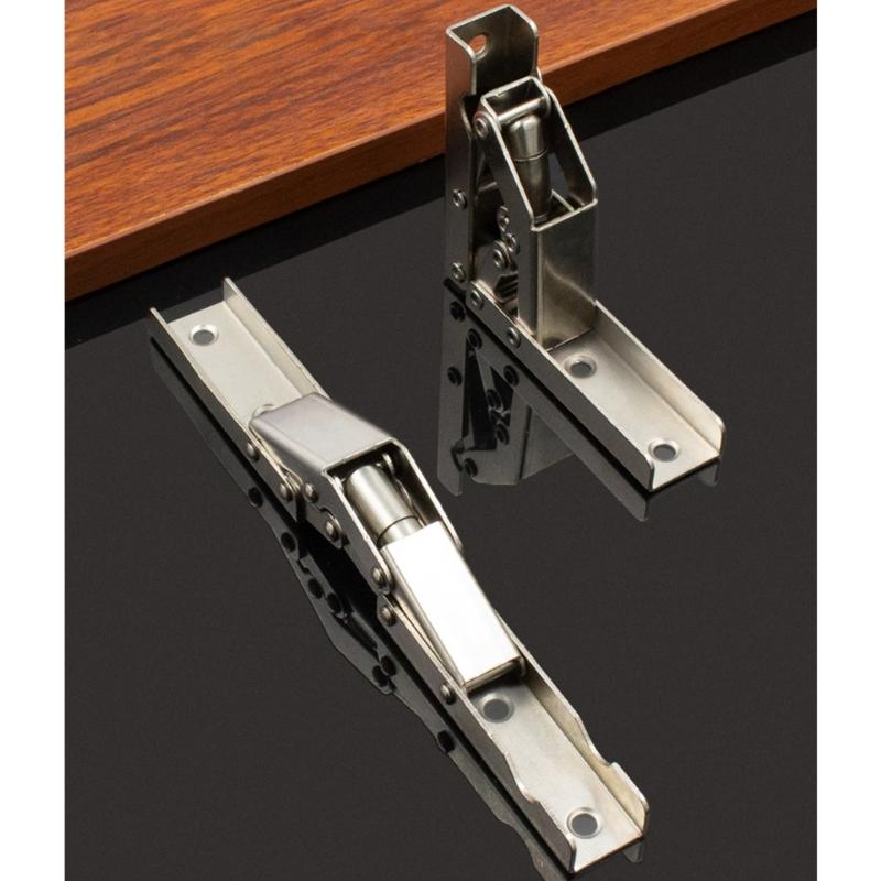 2Pcs 90 Degree Self-Locking Folding Hinge Door/Shelf Hinge Replacement Shelf Bracket Concealed Hinge Space Saving