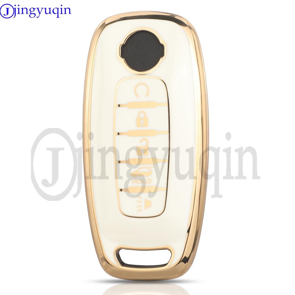 Jingyuqin Soft Tpu Car Key Case 3/4/5 Buttons For Nissan Rouge Kicks Pathfinder J12 Ariya Altima Rogue Qashqai Bluebird Sylphy