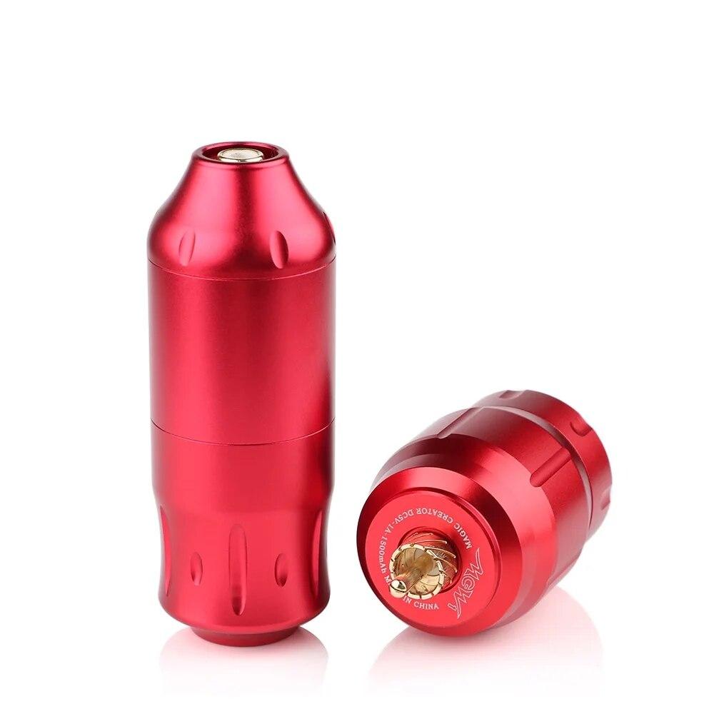 

Полный комплект тату-машины, беспроводной источник питания для татуировки, аккумулятор 1500 мАч для картриджа, иглы для татуировки, набор вращающихся ручек для татуировки красный