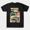 American Retro-modern Vintage Vintage Comic Space Mystery Print Short-sleeved Crew-neck Summer