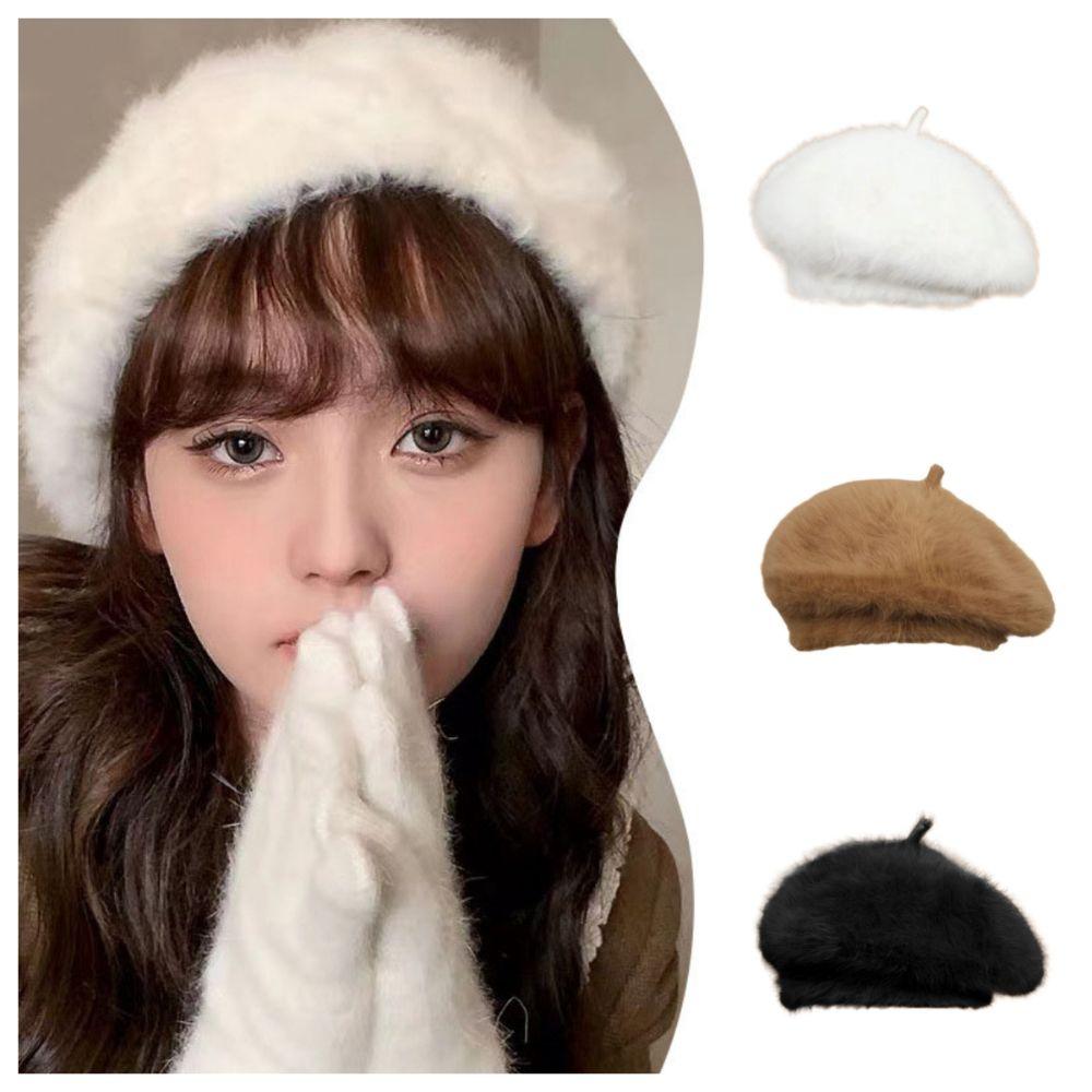 Plush Painter Caps Keep Warm British Beanie Hat Fashion Artist Hat  Autumn