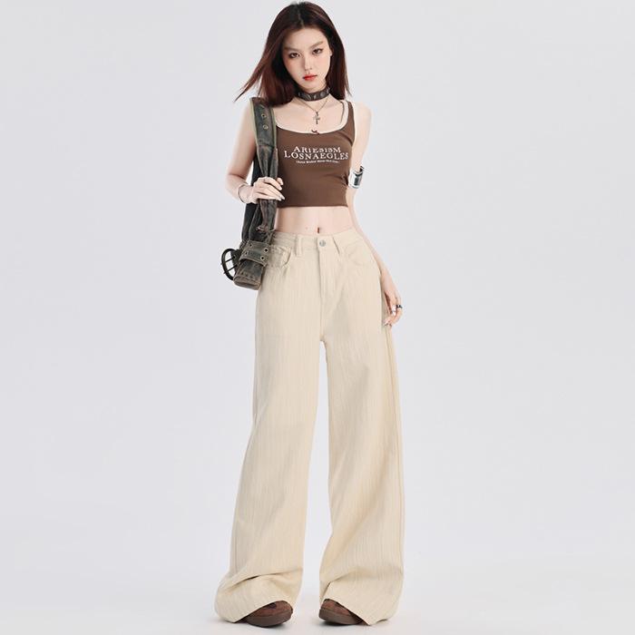 

Petite Women s Floor-length Straight-leg Jeans - 2025 Spring/Autumn Collection XL