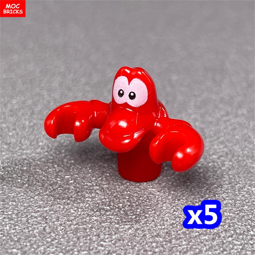 MOC Bricks Ocean Animal Plant Coral Sea Scene Shark Octopus Manta Fish Clownfish Building Blocks Toys Children Gift