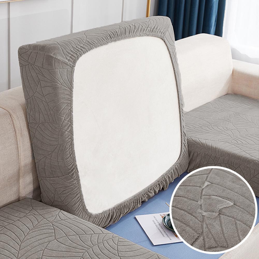 

Elastic Jacquard Sofa Covers Waterproof Dust Prevention Seat Cushion Cover Solid Color Slipcover Suitable For Living Room Normal Size (S)-1pc серо-коричневый