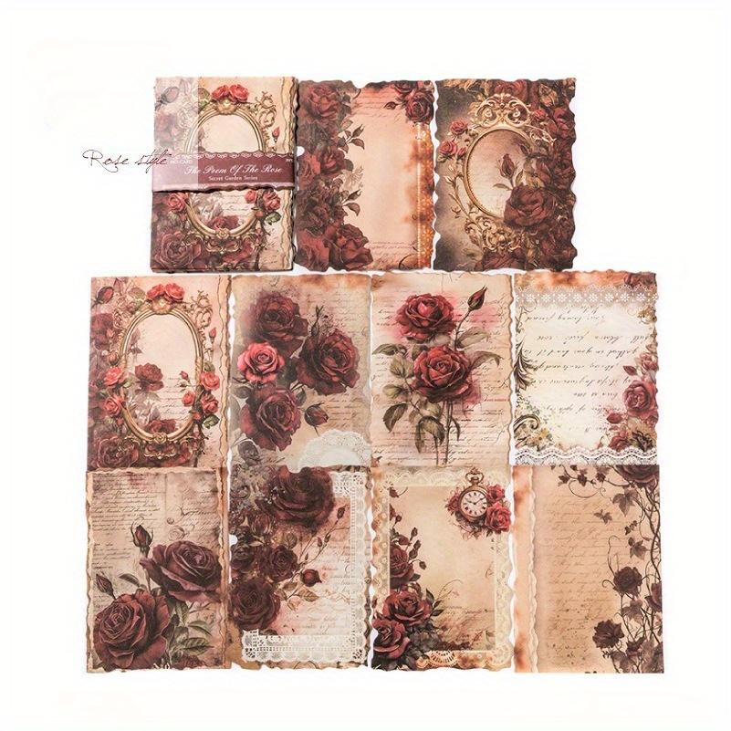 1PC Papel Material Serie Jardín Secreto Tema Flor Retro Cuaderno Bolsa Dolor Fondo Decoración DIY Base de Papel