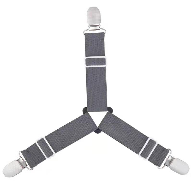 Tri-Head Bed Sheet Fasteners: Anti-Slip Elastic Clips & Fixing Buckles