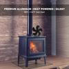 Wood Burning Stove Fireplace Fan Silent Motors Heat Powered Circulates Warm/Heated Air Eco Stove Fan for Gas/Pellet/Wood/Log Stoves