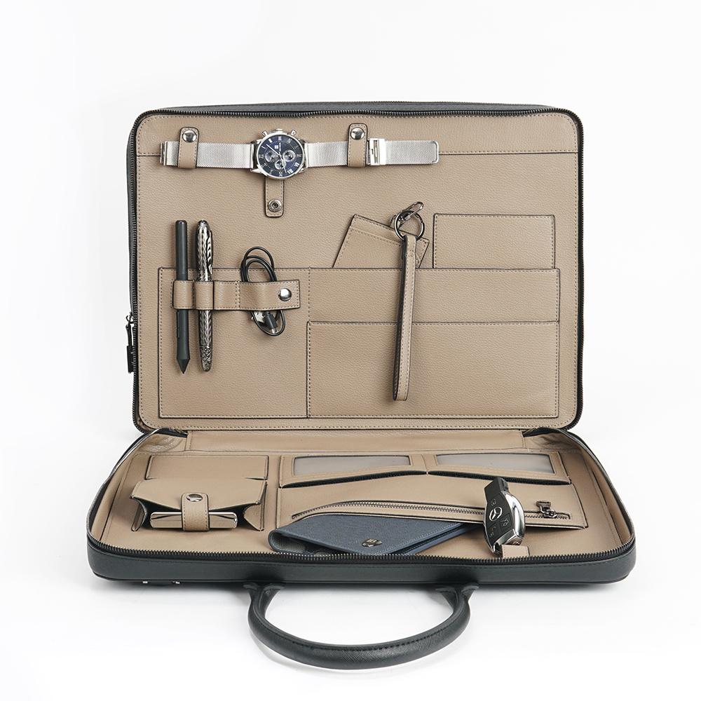 Tantin Noble Briefcase Cowhide Document Bag T13807