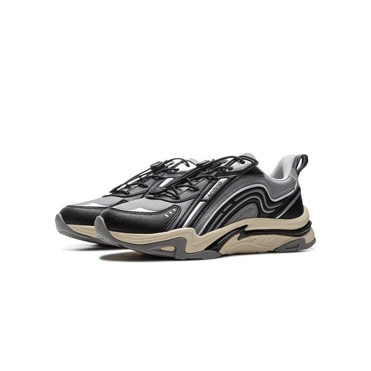 Li Ning Comfortable Versatile Durable Low-Top Casual Shoes Kids sneaker Black YKCU214-3