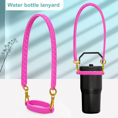 Water Bottle Handle Silicone Water Bottle Handle Strap for 12-40 Oz Bottles Adjustable Water Cup Accessories for Walking Hiking Traveling