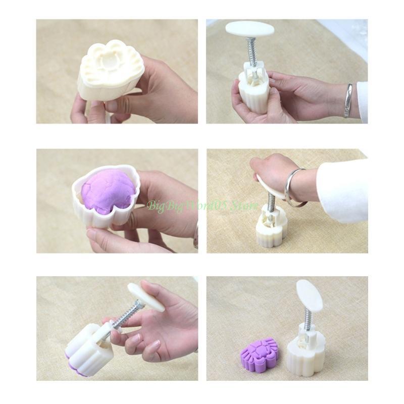 24TE Plastik Mondkuchenform Pflaumenblüte DIY Mondkuchenstempel DIY Mondkuchenformen für das Mittherbstfest Mondkuchen backen