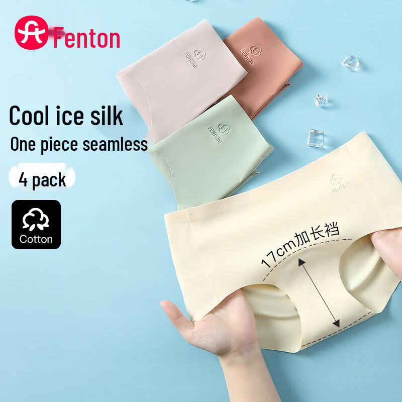 

Fen Teng Women s Seamless Breathable Mid-Waist Briefs 4-Pack XXL