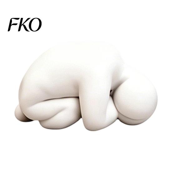 Standing Man Ornament 1/8Pcs 3D Printed Game Character Figure, Sitting Lying Figurine, Customizable Toy Abstract White Statue, Collectible Gift