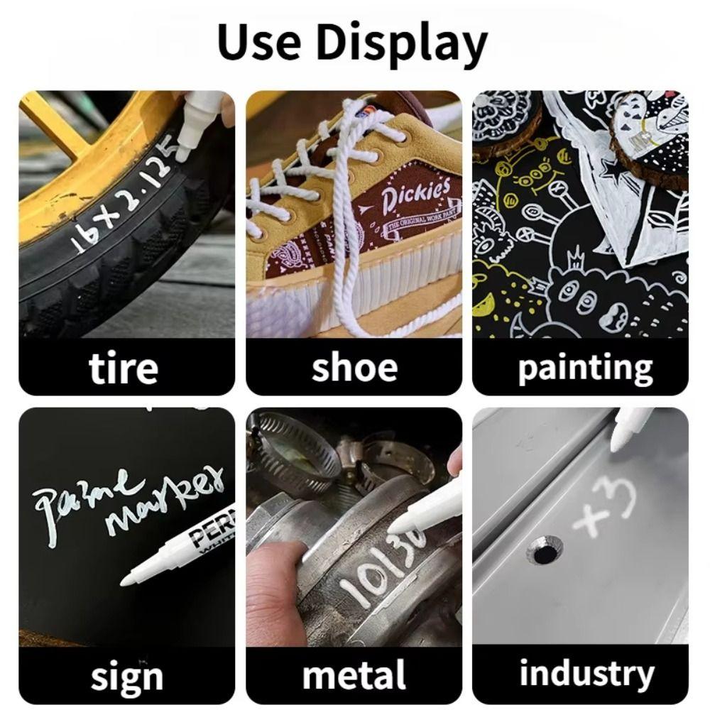 3/6Pcs Oil-Based Paint Marker Waterproof Highlight Marker Art Writing Paint Pens  DIY Painting