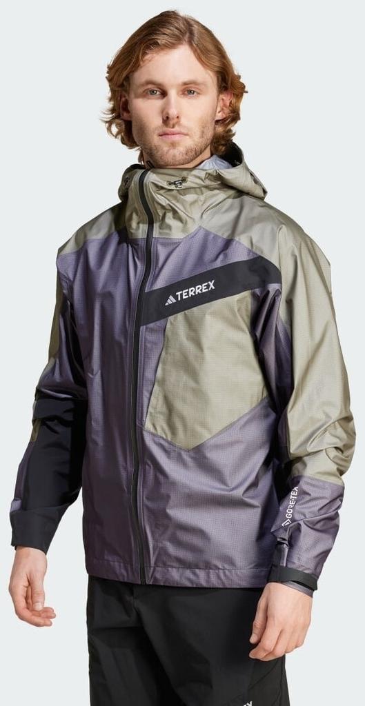 Jacket Adidas Terrex Techrock Light Gore-Tex Active Rain Jacket Aurora Black / Olive Strata (IW8863)