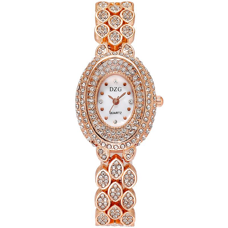 

CQ219 Модные женские часы с овальным браслетом, инкрустированным бриллиантами, кварцевые часы, часы класса люкс, часы в подарок для женщины