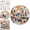 Anime Haikyuu!! 52-piece Sticker Set With Waterproof Multi-color Decals For Laptops And Bikes