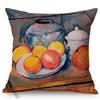 Vintage Nordic Still Life Oil Painting Art Decoration Throw Pillow Case Vase Milkjug Green Fruits Design Car Sofa Cushion Cover