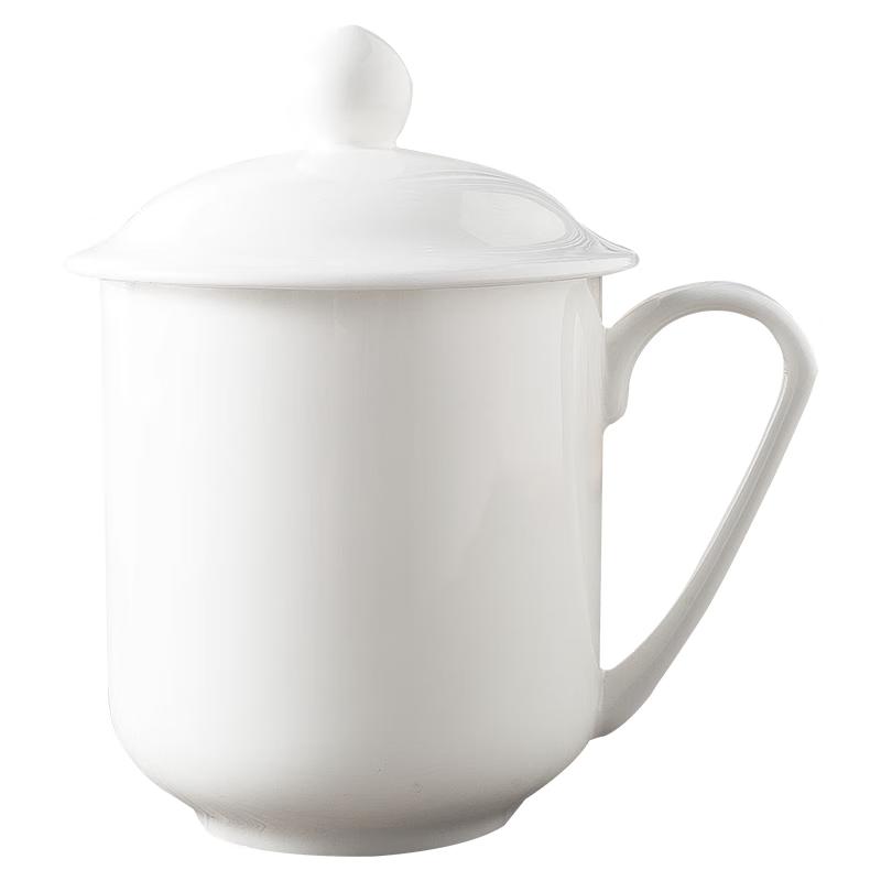 Pure White Ceramic Lidded Teacup