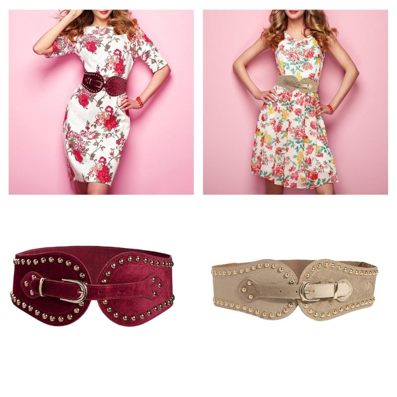 Breiter Taillengürtel Punk Kette für Cowboy Cowgirl Nieten Schnalle Retro Nietenbesetzte Schnalle Taillenkette Sexy Gürtel
